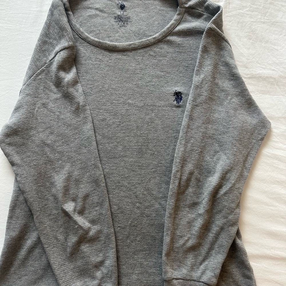 U.S. Polo Assn. Gray Long Sleeve Tee